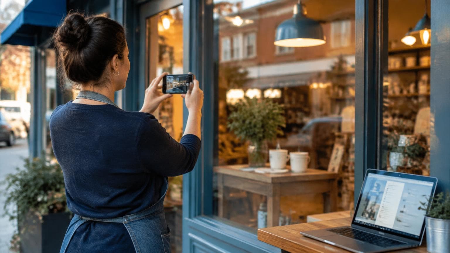 A local business preparing accurate storefront imagery and online listings.
