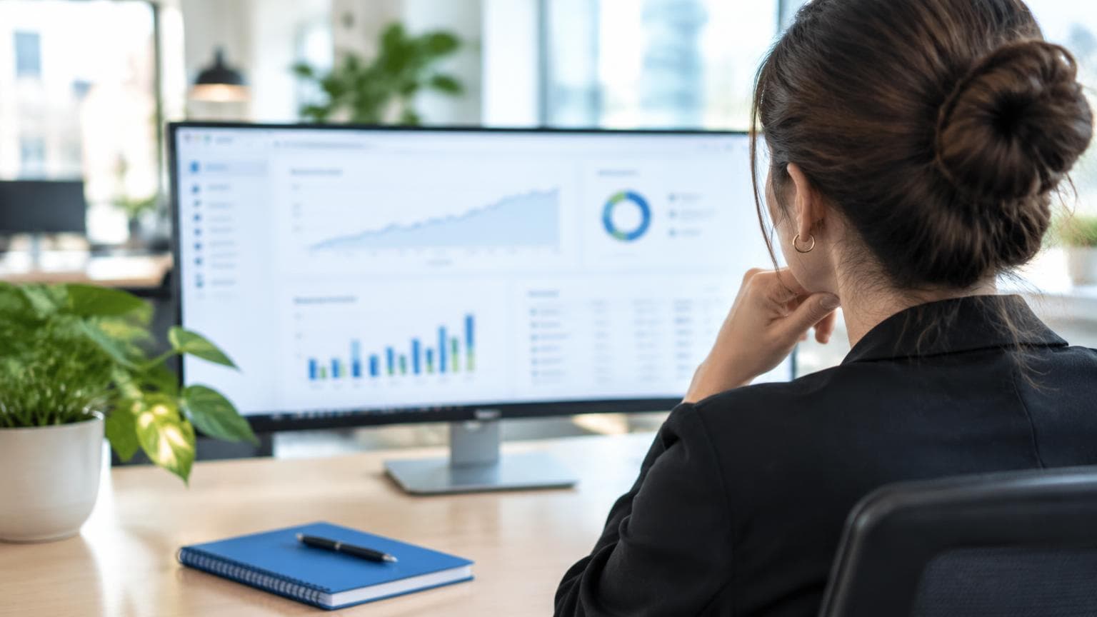 A strategist reviewing organic search performance in an agency workspace.