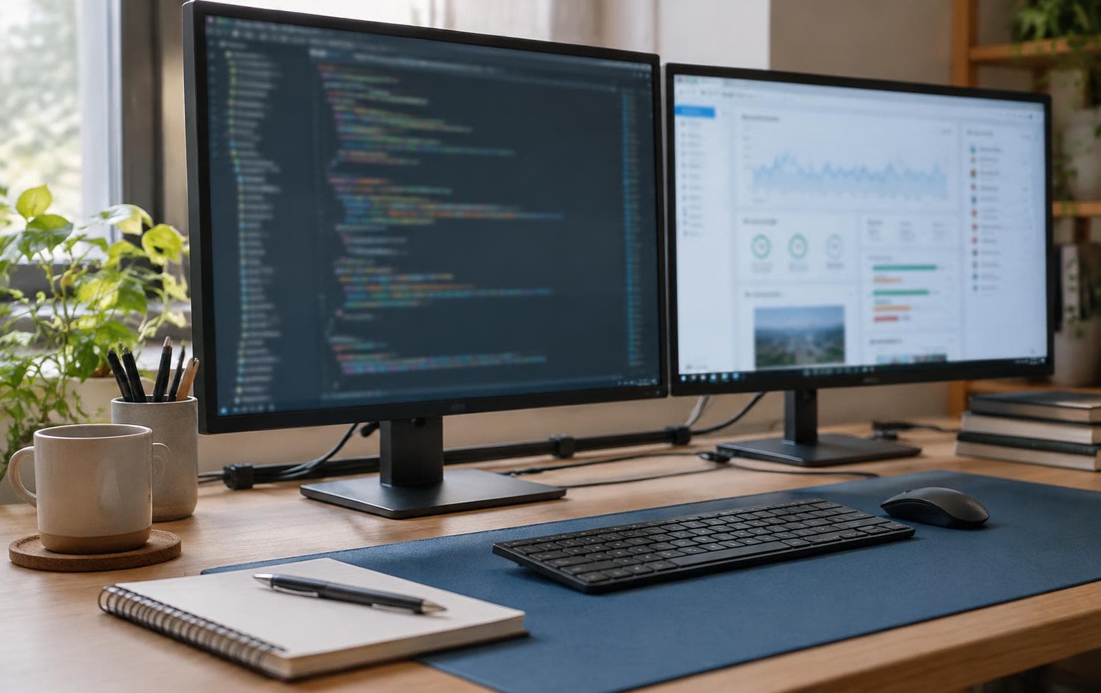 Developer workstation used for website performance and technical SEO checks.