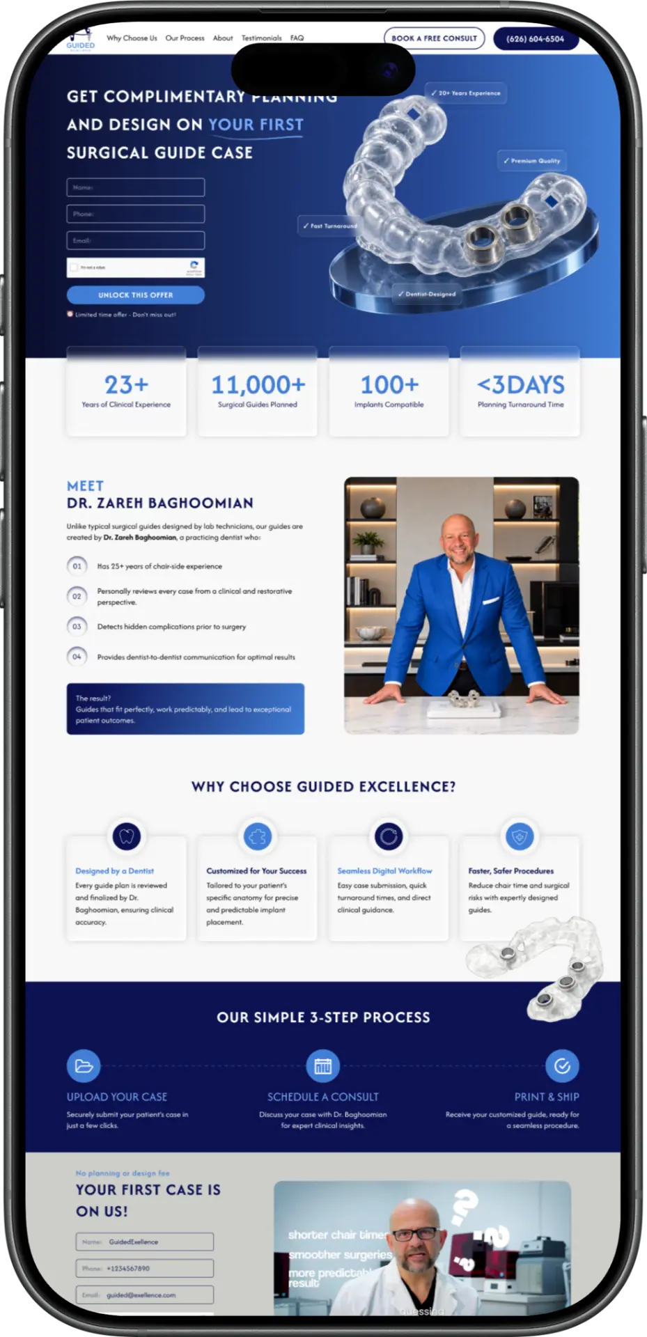 Guided Excellence mobile website showcase