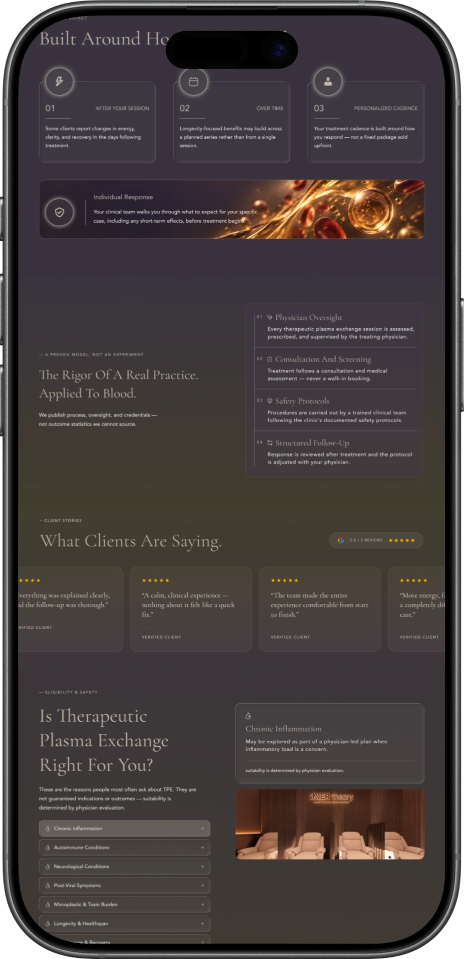 Inner Theory mobile website showcase