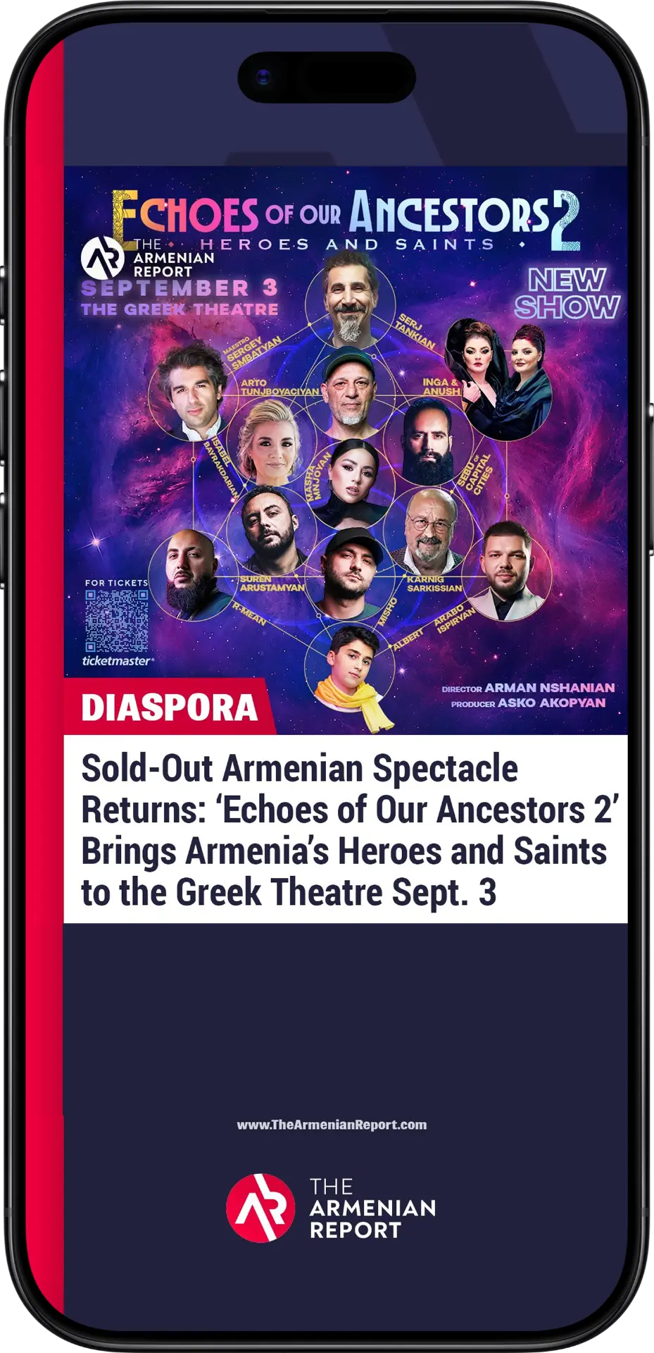People of Ar campaign coverage shown on a mobile mockup