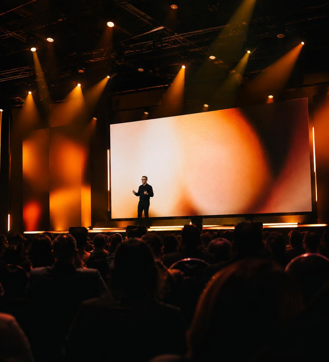 Premium event stage with live audience